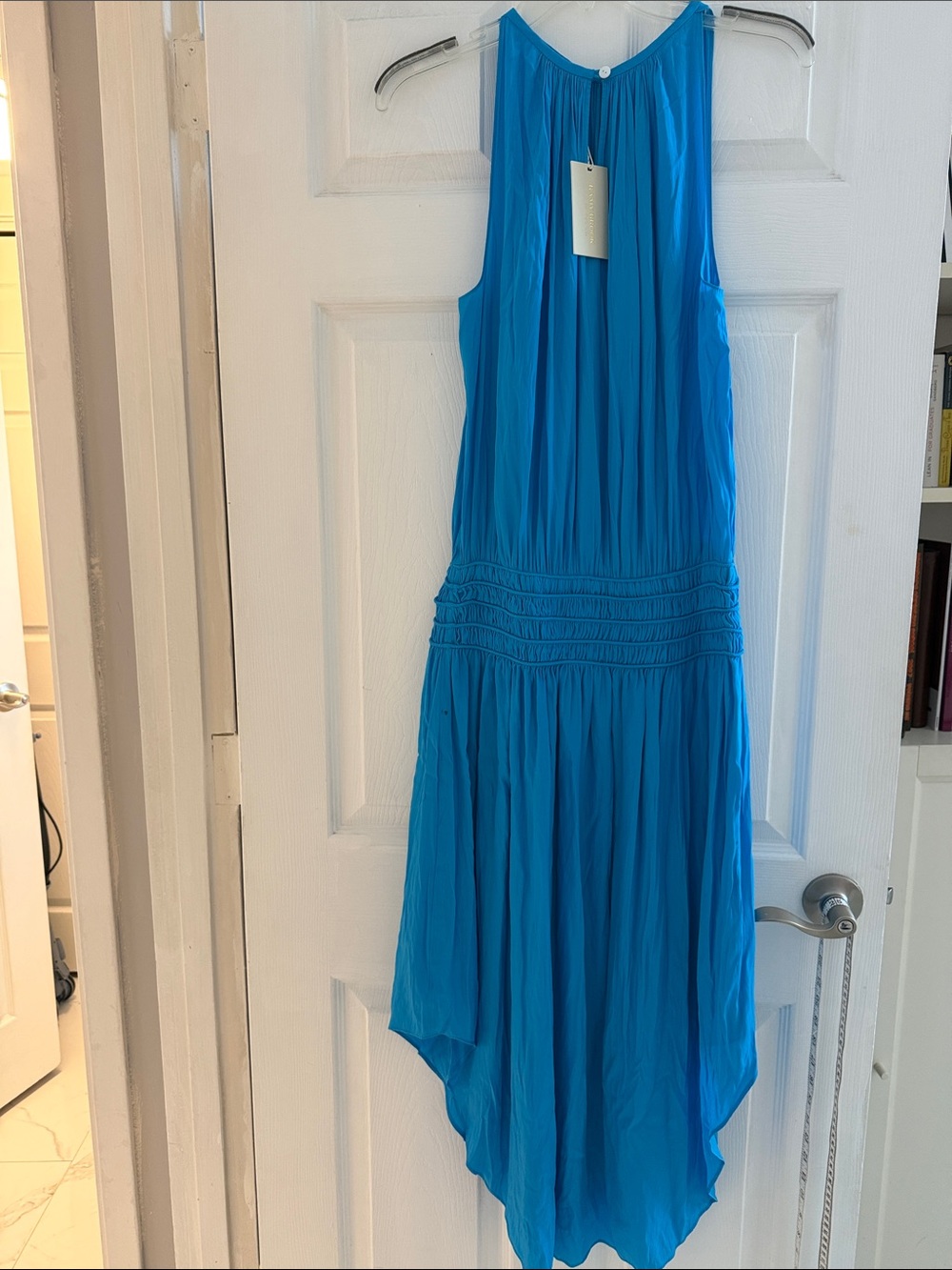 Ramy Brook Audrey Smocked Midi Dress 
Size:M
NTW
Retail:$425